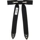 Toga Pulla Black Ribbon Metal Bow Tie