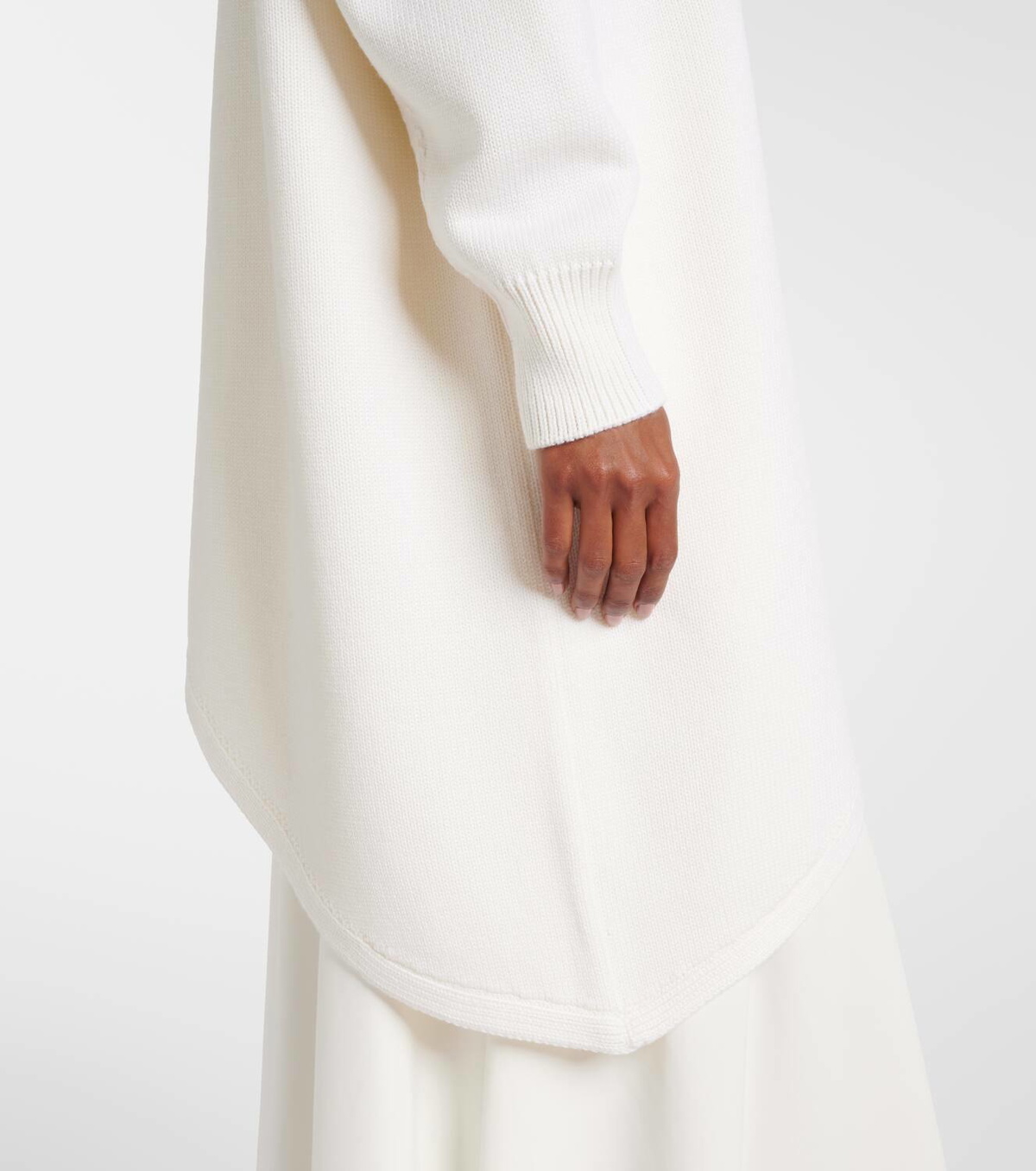 Alaïa Asymmetric caped wool sweater