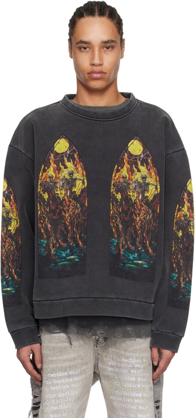 Photo: Who Decides War Black Anvil Crewneck Sweatshirt