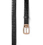 Montblanc - 3cm Black Reversible Leather Belt with Two Buckles - Black