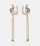 Marina B Trisolina 18kt gold drop earrings with blue chalcedony and diamonds
