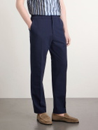 Paul Smith - Straight-Leg Cotton-Blend Seersucker Trousers - Blue