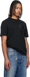 Maison Margiela Black Taped Cotton Jersey T-shirt