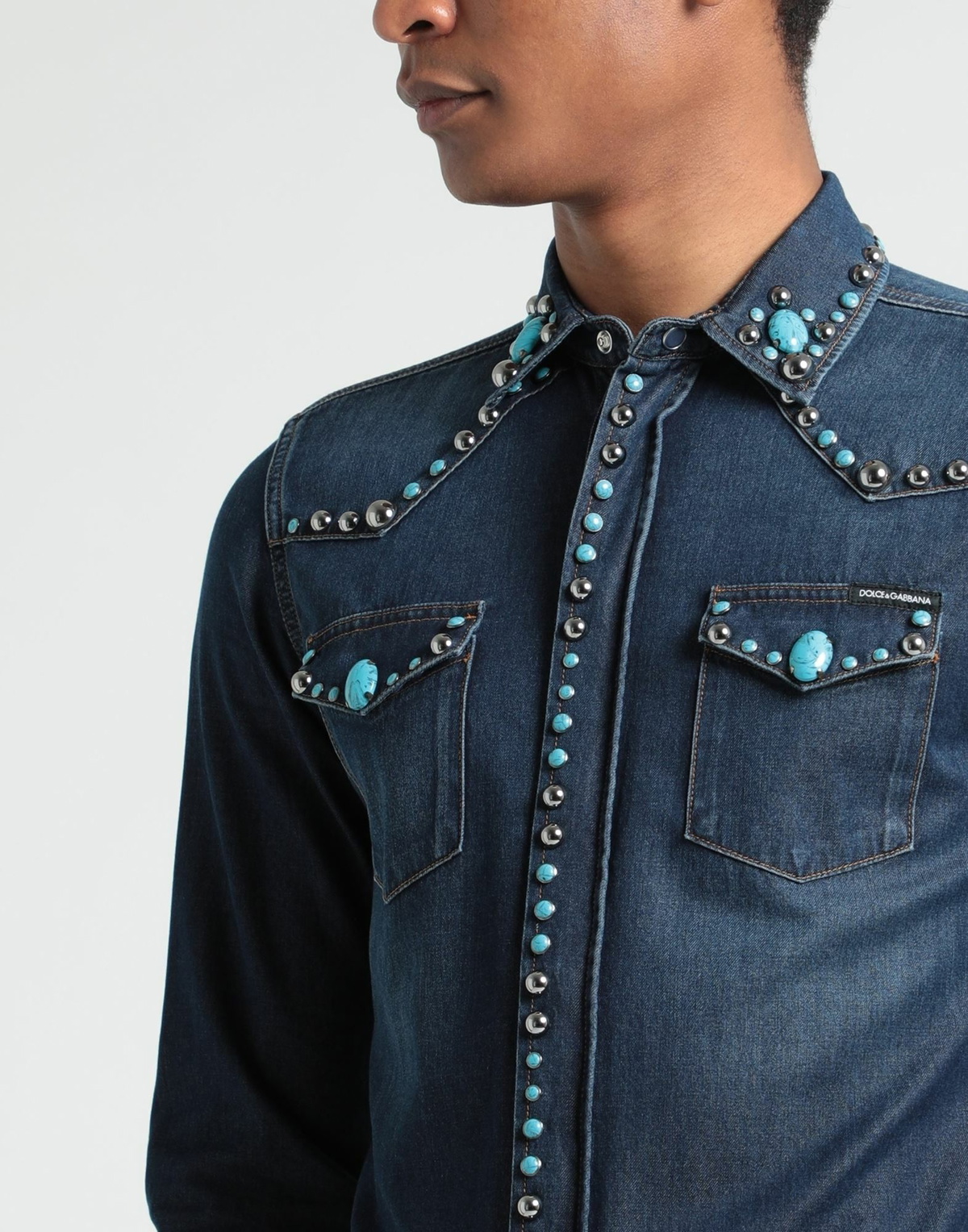 Dolce & gabbana Mens Denim shirt in Blue