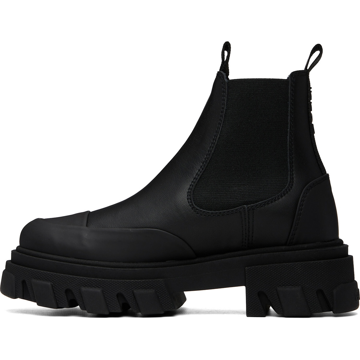 GANNI Black Cleated Low Chelsea Boots
