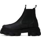 GANNI Black Cleated Low Chelsea Boots