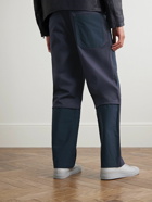 Theory - Lucas Ossendrijver Wide-Leg Cotton-Blend Twill Trousers - Blue