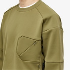 F/CE. Men's Deltapeak Crew Sweat in Olive