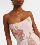 Markarian Floral linen corset dress