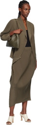 ISSEY MIYAKE Khaki Soft Fold Pleats Blazer