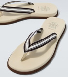 Brunello Cucinelli Striped thong sandals