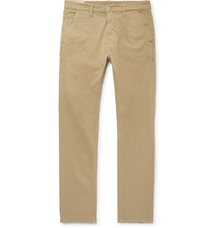 Photo: Nudie Jeans - Slim Adam Garment-Dyed Stretch-Cotton Twill Trousers - Neutrals