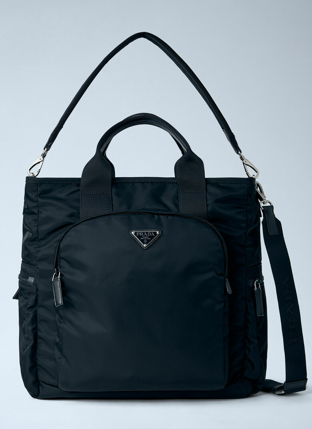 Prada Re-Nylon Logo-Plaque Tote Bag