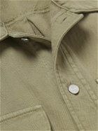FRAME - Cotton-Terry Overshirt - Green