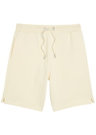 Ami Paris Logo-embossed Cotton Shorts Cream