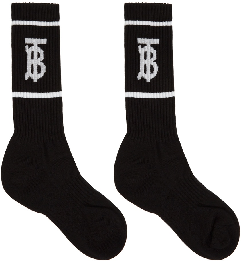 Photo: Burberry Black Intarsia Monogram Socks