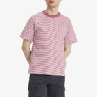 Armor-Lux Men's Fine Stripe T-Shirt in Malaga/Milk
