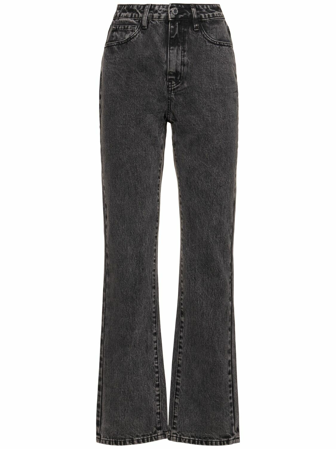 WEWOREWHAT High Rise Relaxed Straight Denim Jeans