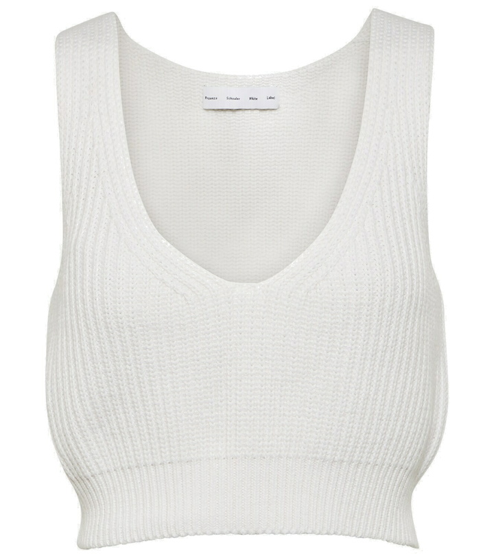 Photo: Proenza Schouler White Label cotton and cashmere crop top