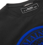 Balmain - Slim-Fit Logo-Flocked Cotton-Jersey T-Shirt - Men - Black