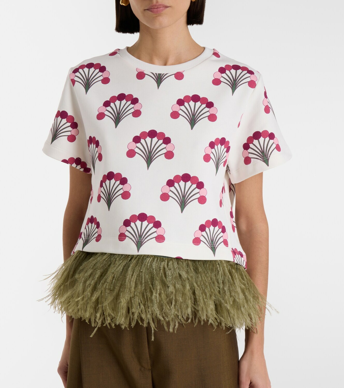 La DoubleJ La Scala printed cotton jersey T-shirt