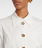 Oscar de la Renta Belted cotton poplin shirt dress