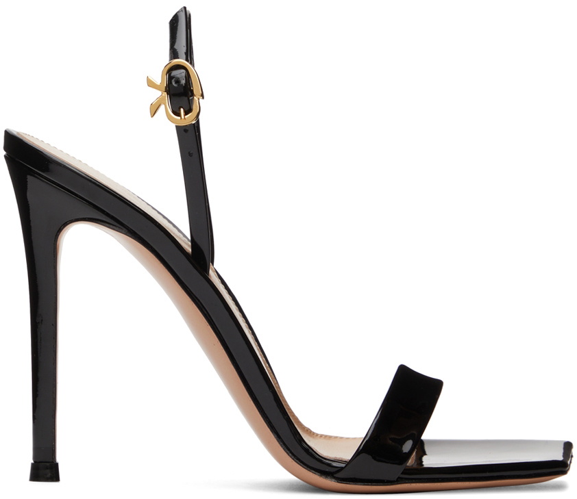 Gianvito Rossi Tebe 70mm leather sandals - Black | Heels, Sandals heels,  Sandals