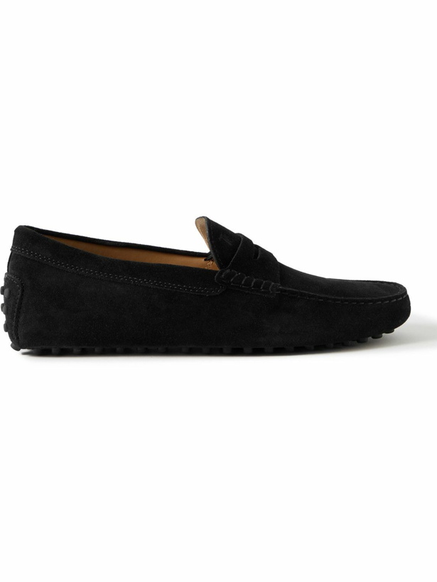 Photo: Tod's - Gommino Suede Driving Shoes - Black