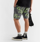 Neighborhood - Printed Cotton-Twill Shorts - Gray