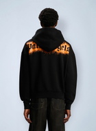 Palm Angels Spray Bear Loose Hooded Sweatshirt