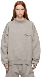 Fear of God ESSENTIALS Grey Pullover Mockneck Sweatshirt
