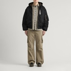 FrizmWORKS Men's Active Ma-1 Hooded Parka Jacket in Black