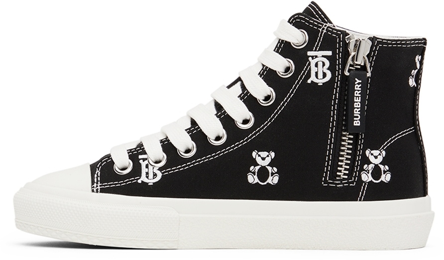 Burberry Kids Black Montage Print Sneakers