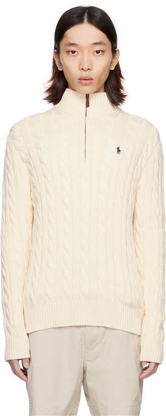 Photo: Polo Ralph Lauren Beige Embroidered Sweater