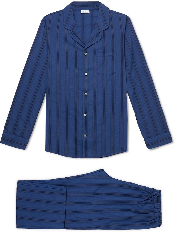 Photo: Schiesser - Alfred Striped Cotton Pyjama Set - Blue
