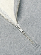 AGOLDE - Idris Cotton-Jersey Half-Zip Sweatshirt - Gray
