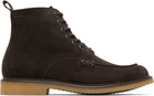 BOSS Brown Suede Half Boots