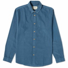 Folk Men's Babycord Shirt in Soft Blue