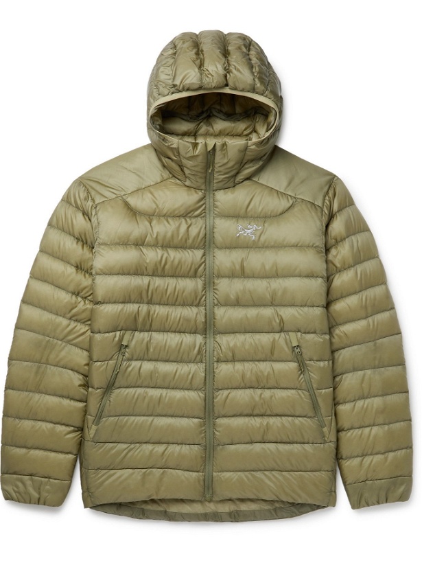 Photo: ARC'TERYX - Cerium LT Quilted Shell Hooded Down Jacket - Green