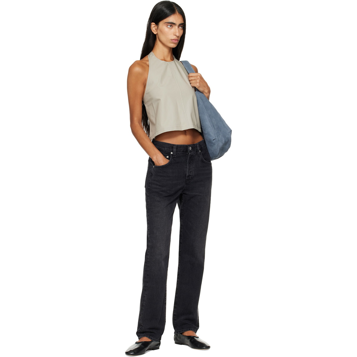 Citizens of Humanity Black 90s High Rise Straight Jeans