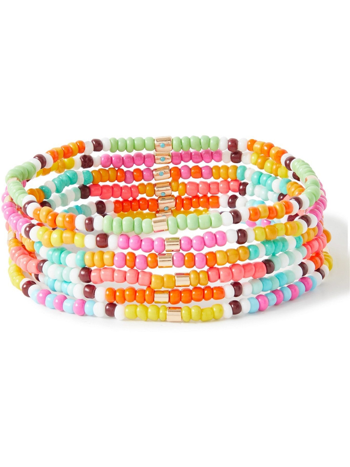 Roxanne Assoulin Colour Therapy Set of Eight Enamel and Gold-Tone Bracelets - Women - Pink Fashion Jewelry - One Size
