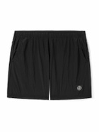 Stone Island - Straight-Leg Mid-Length Logo-Appliqued ECONYL® Nylon Metal Swim Shorts - Black