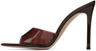 Gianvito Rossi Brown Elle Heeled Sandals