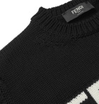 Fendi - Logo-Intarsia Wool Sweater - Black