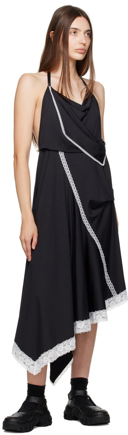 OPEN YY Black Lace Midi Dress