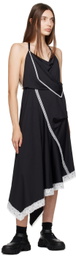 OPEN YY Black Lace Midi Dress