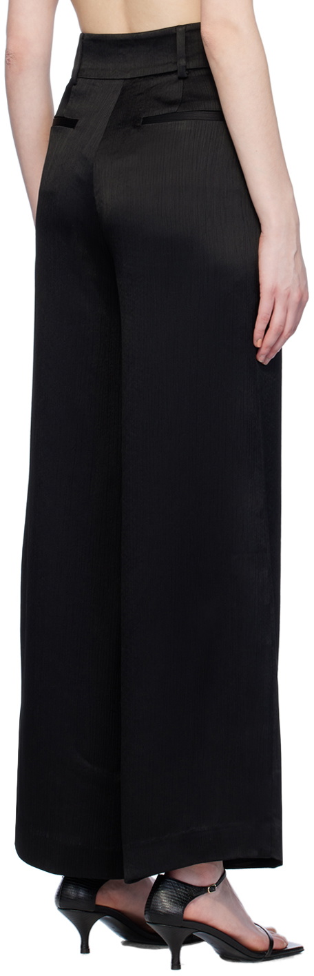 Elleme Black Textured Trousers