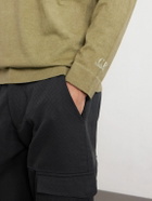 C.P. Company - Logo-Print Garment-Dyed Cotton Sweater - Green