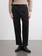Barena - Straight-Leg Pleated Cotton-Blend Corduroy Trousers - Brown