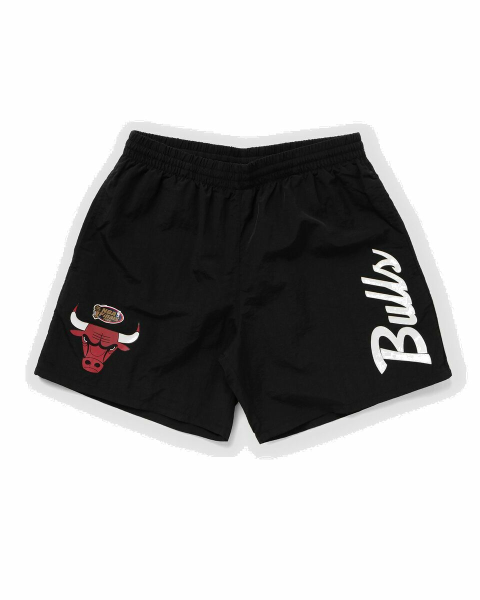 Photo: Mitchell & Ness Chicago Bulls Essentials Nylon Shorts Black - Mens - Sport & Team Shorts